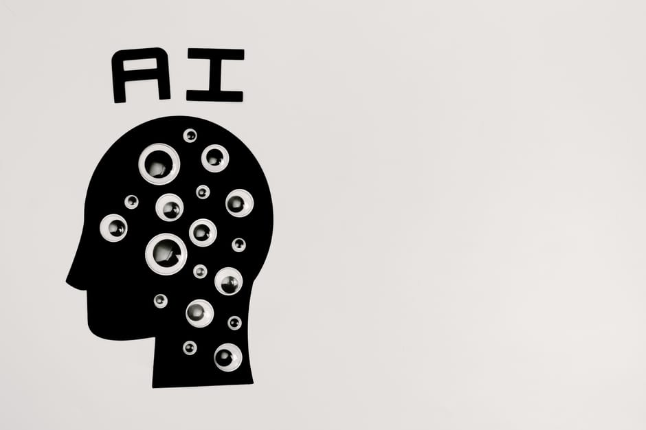 AI 면접과 채용 시장의 변화를 나타내는 디지털 그래픽